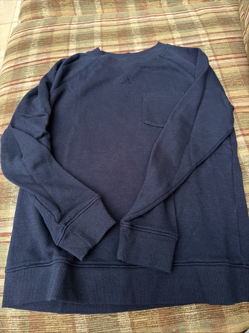 Janie and Jack Navy Blue Crewneck Pocket Sweatshirt